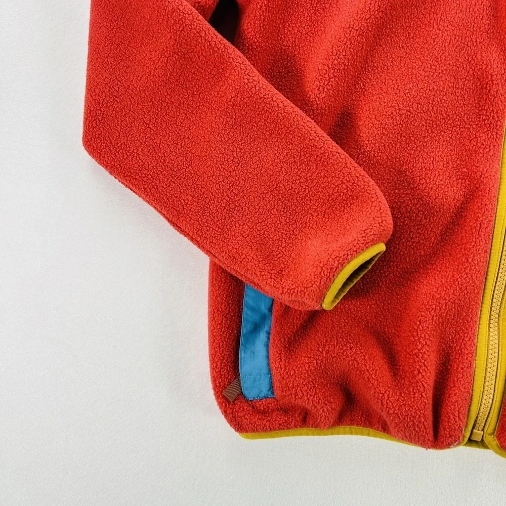 Patagonia Synchilla Fleece Jacket Kids XXL 18 Red Excellent Colorblock Zip 63520